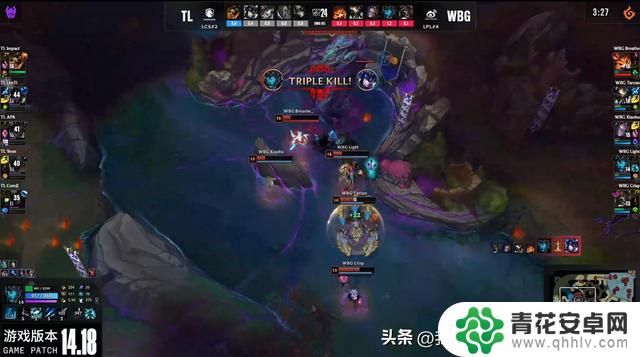 WBG成功逆转团战，惊险击败TL赢得LOL-S14后期比赛