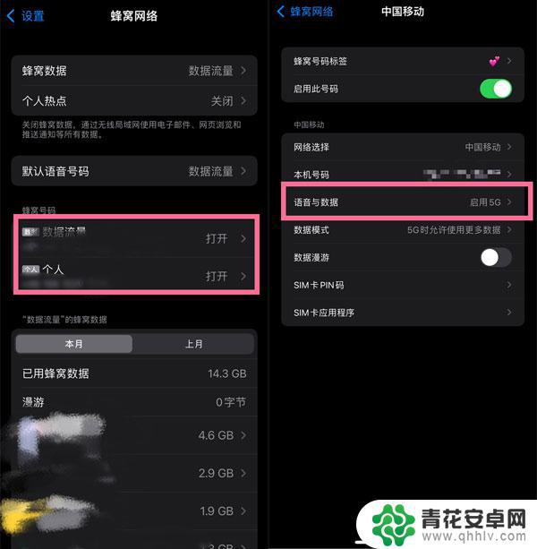 苹果手机怎么切换4g流量 苹果14如何切换到4G网络