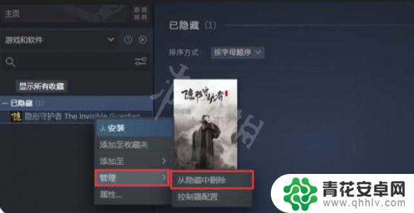 如何显示steam隐藏的游戏 《steam》隐藏游戏位置在哪里