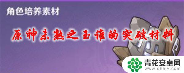 原神初露之源是谁的突破材料 原神未熟之玉突破材料获取方法