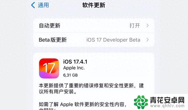 iOS 17.4.1 正式版发布：安全性问题得到提升